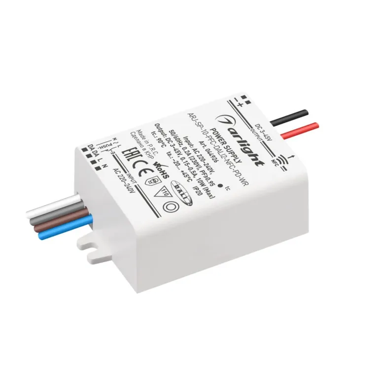 Блок питания Arlight ARJ-SP-10-PFC-DALI2-NFC-PD-WR (10W, 3-45V, 0.15-0.5A) 044926 в Нижнем Новгороде