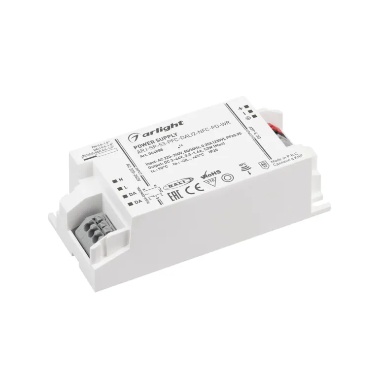 Блок питания Arlight ARJ-SP-53-PFC-DALI2-NFC-PD-WR (53W, 3-44V, 0.5-1.4A) 044888 в Нижнем Новгороде
