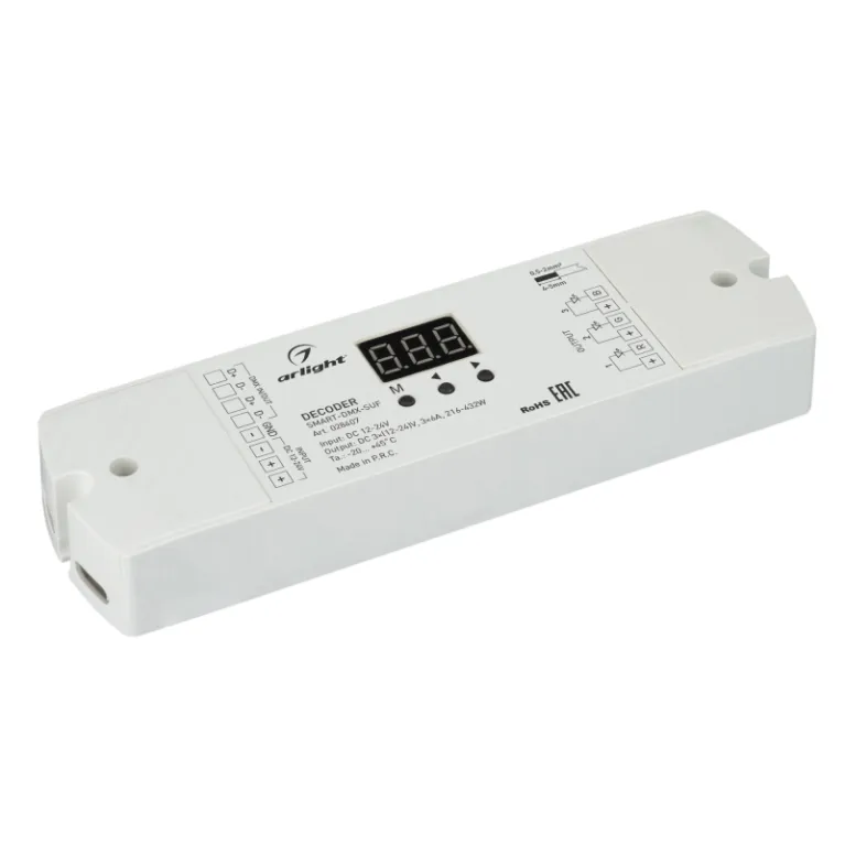 Декодер Arlight Smart-DMX-SUF (12-24V, 3x6A) 028407 в Нижнем Новгороде
