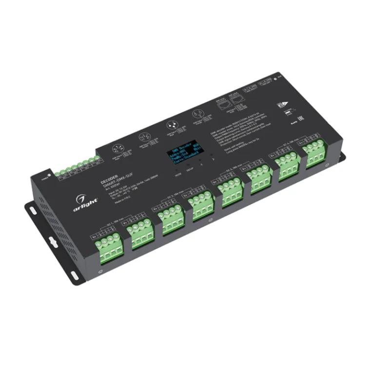 Декодер Arlight Smart-DMX-SUF (12-24V, 24x5A, XLR3, RJ45) 033769 в Нижнем Новгороде
