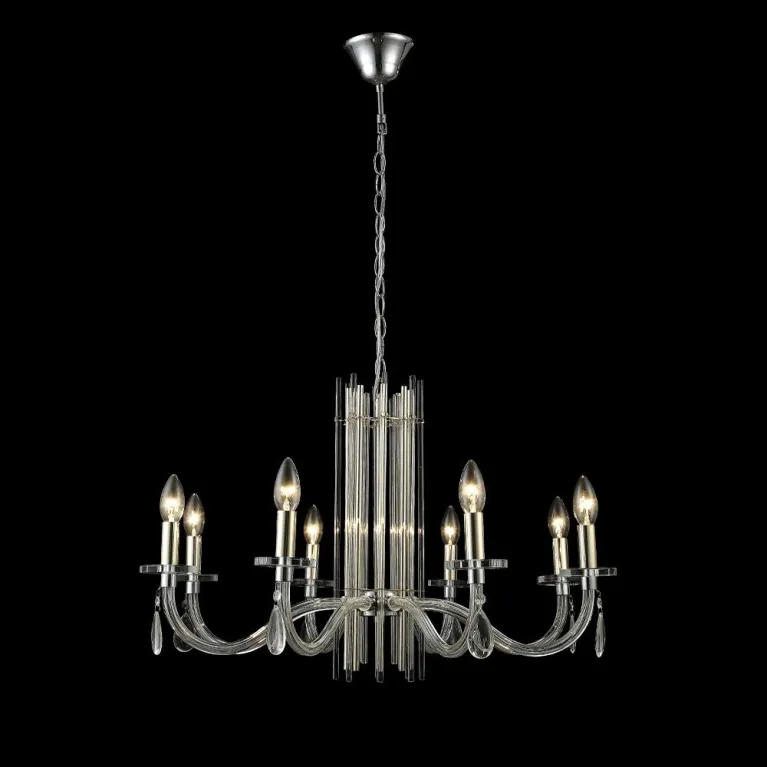 Подвесная люстра Crystal Lux AURELIO SP8 GOLD+CHROME/TRANSPARENT в Нижнем Новгороде