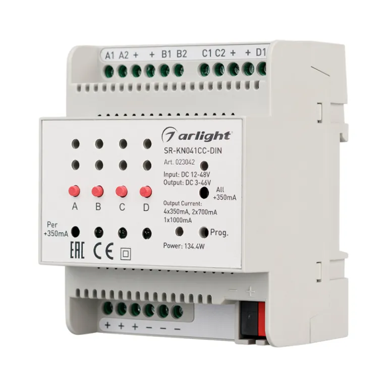 Контроллер тока Arlight SR-KN041CC-Din (12-48V, 4x350/700mA) 023042 в Нижнем Новгороде
