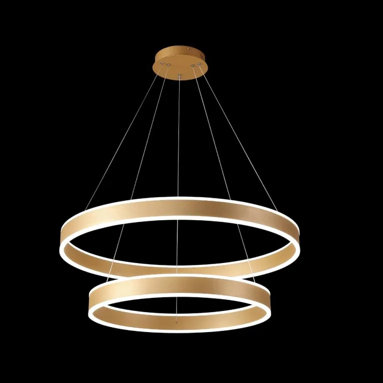 Подвесная люстра Crystal Lux MUCHOS SP123W LED D600+800 GOLD в Нижнем Новгороде