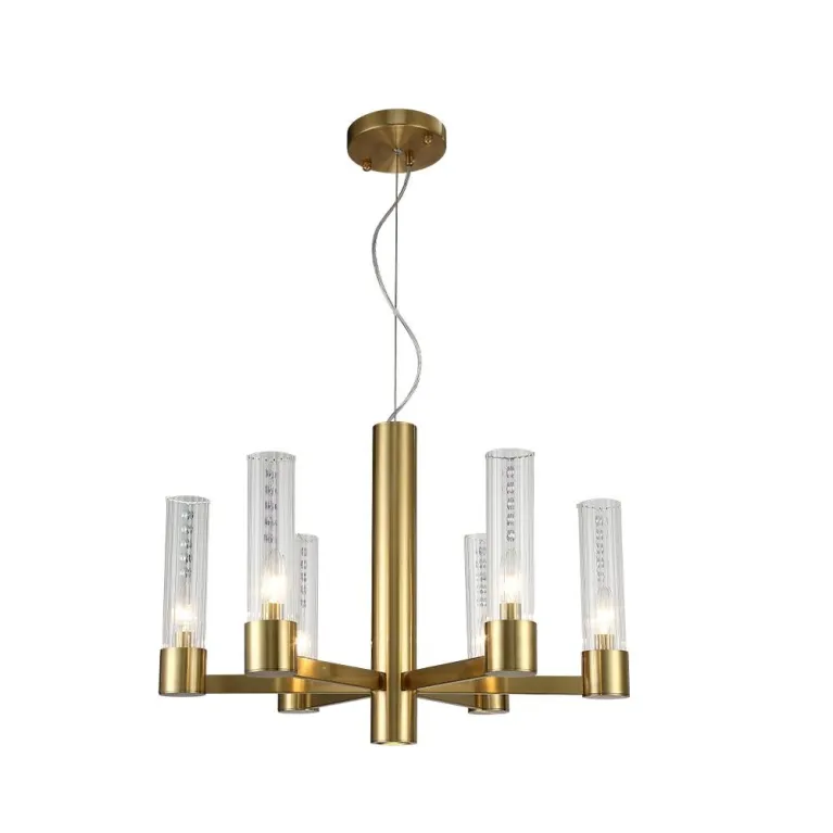 Подвесная люстра Crystal Lux OTONO SP6+1 BRASS/TRANSPARENTE в Нижнем Новгороде