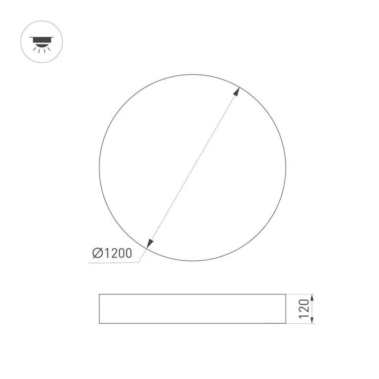 Потолочный светодиодный светильник Arlight SP-Plato-R1200-145W Day4000 038933 в Нижнем Новгороде