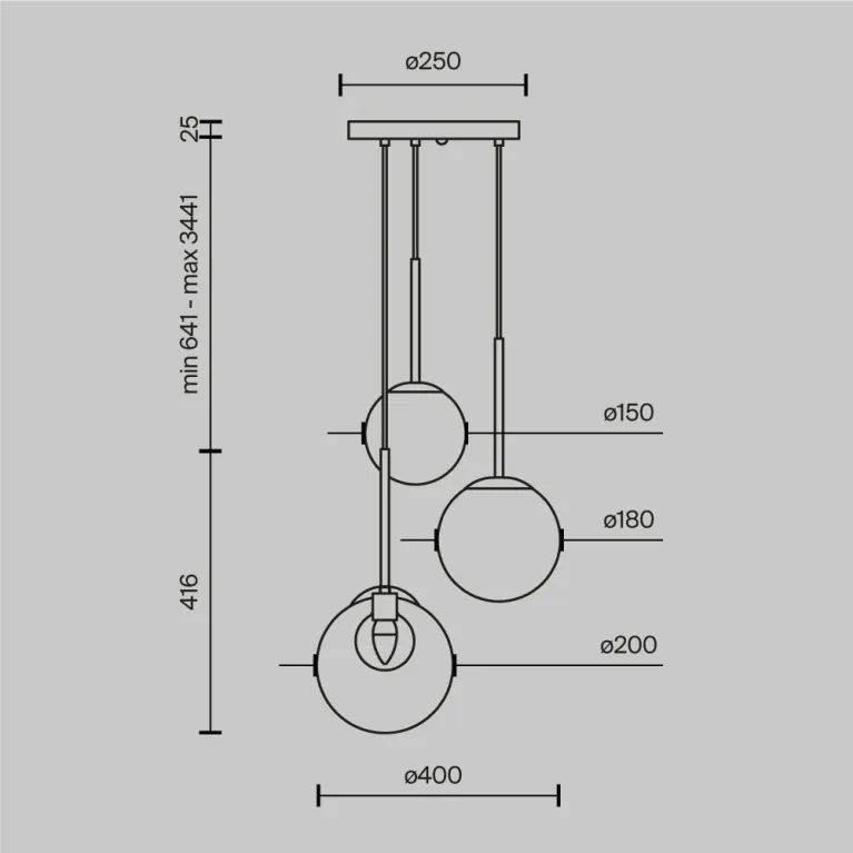 Подвесной светильник Maytoni Basic form MOD521PL-03G в Нижнем Новгороде