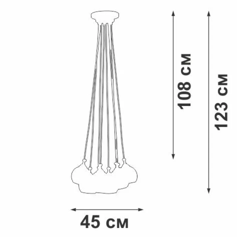 Подвесная люстра Vitaluce V42890-03/8PL в Нижнем Новгороде