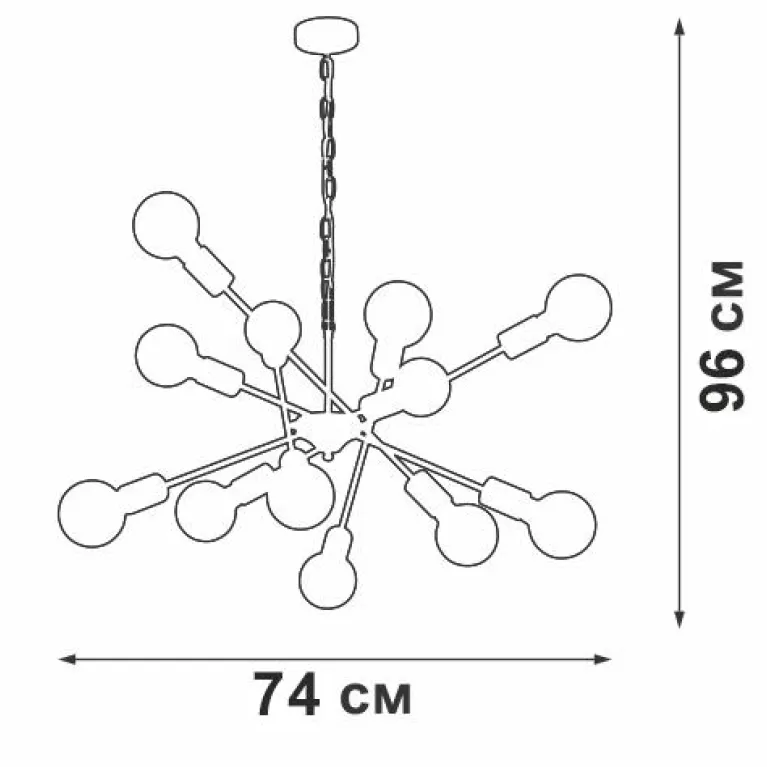 Подвесная люстра Vitaluce V4750-0/12 в Нижнем Новгороде