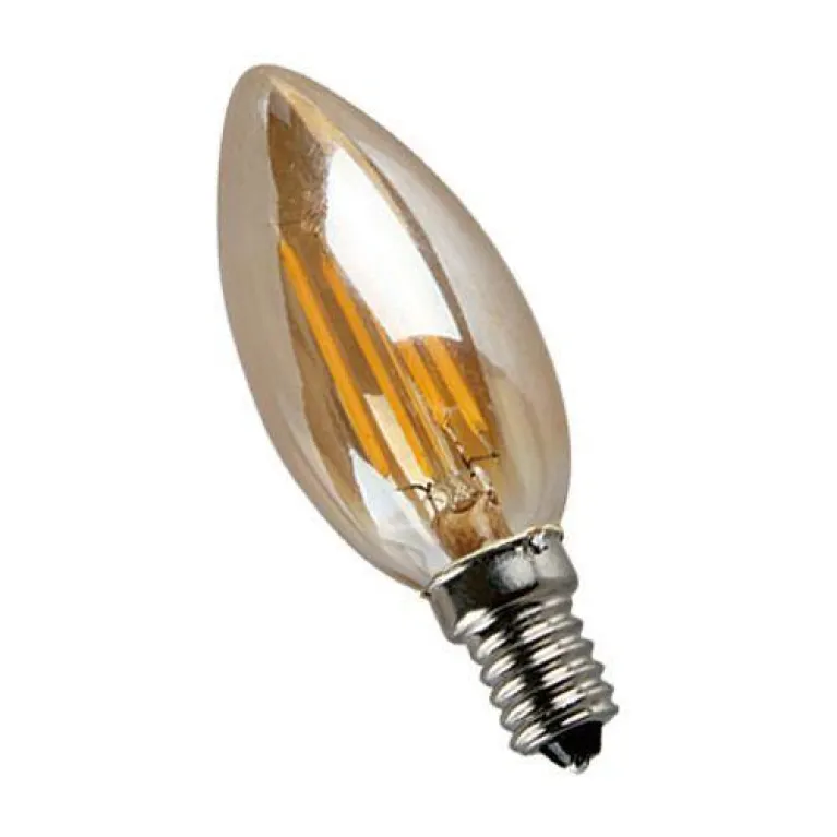 Лампа светодиодная филаментная Elvan E14 5W 4000K золотая E14-5W-4000K-GD-candle в Нижнем Новгороде