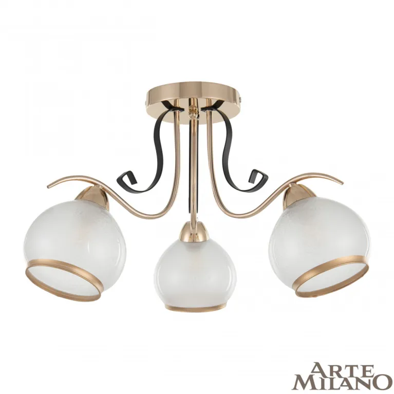 Потолочная люстра Arte Milano Amalfi 323306/3 FG+BK в Нижнем Новгороде