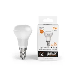 Лампа светодиодная Gauss E14 6W 3000K матовая 63116