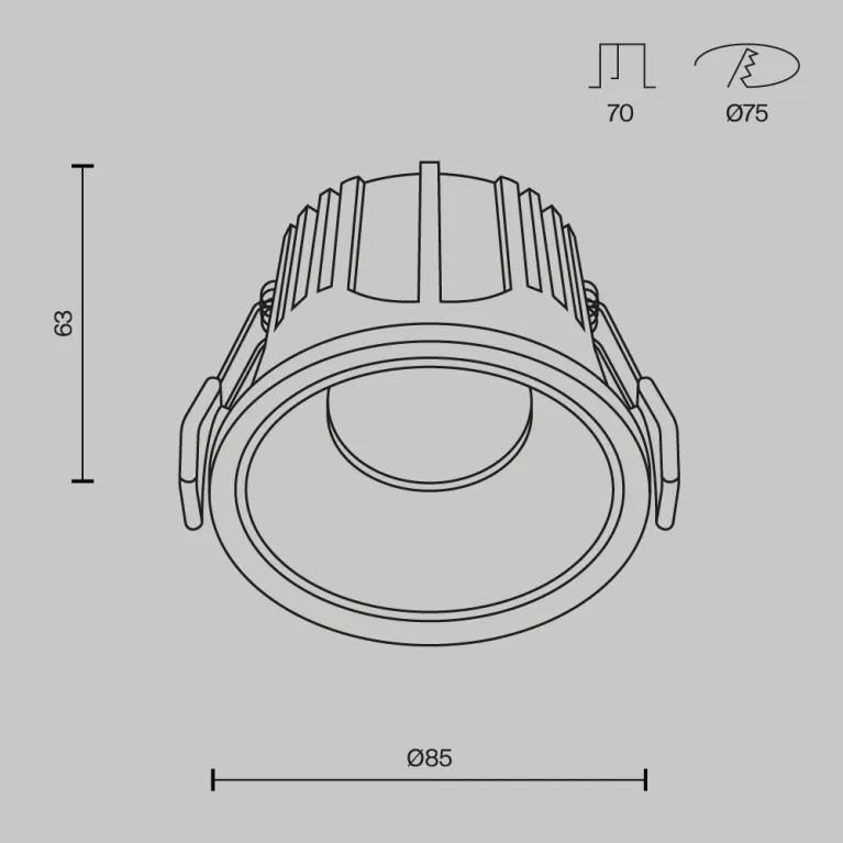 Встраиваемый светильник Maytoni Technical Alfa LED DL043-01-15W3K-RD-W в Нижнем Новгороде