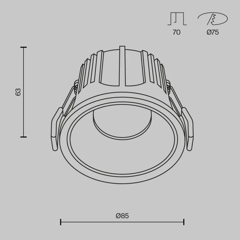 Встраиваемый светильник Maytoni Technical Alfa LED DL043-01-15W4K-RD-W в Нижнем Новгороде