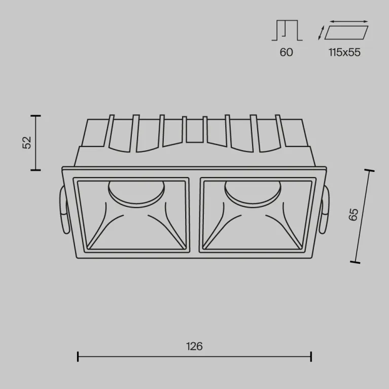 Встраиваемый светильник Maytoni Technical Alfa LED DL043-02-10W3K-SQ-WB в Нижнем Новгороде