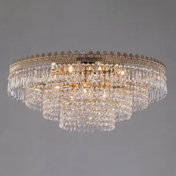 Потолочная люстра Eurosvet 10078/10 золото/прозрачный хрусталь Strotskis