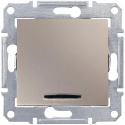 Выключатель одноклавишный с красной подсветкой Schneider Electric Sedna 10A 250V SDN0400368