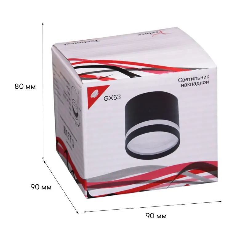 Накладной светильник Reluce 53001-9.5-001LD GX53 BK в Нижнем Новгороде