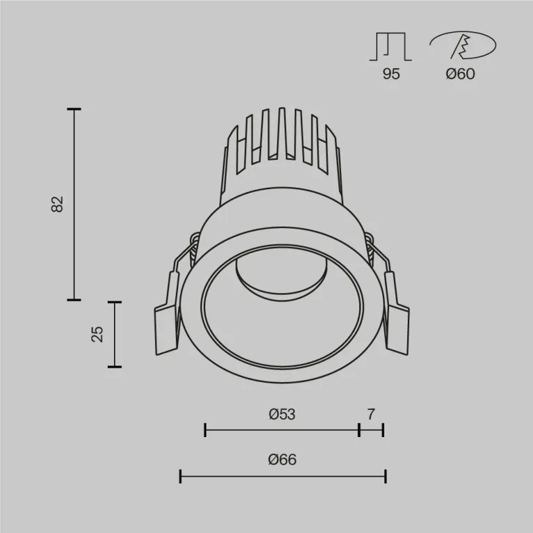 Встраиваемый светильник Maytoni Technical Dip DL115-10W-3K-B в Нижнем Новгороде