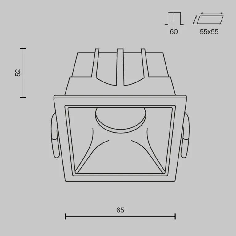Встраиваемый светильник Maytoni Technical Alfa LED DL043-01-10W3K-SQ-W в Нижнем Новгороде