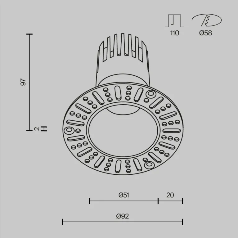 Встраиваемый светильник Maytoni Technical Dip DL120-10W-3K-TRS-B в Нижнем Новгороде