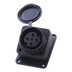 Розетка Feron Stekker с/з 32A 4000V с крышкой черный RST323144 39022
