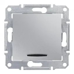Выключатель одноклавишный с синей подсветкой Schneider Electric Sedna 10A 250V SDN1400160