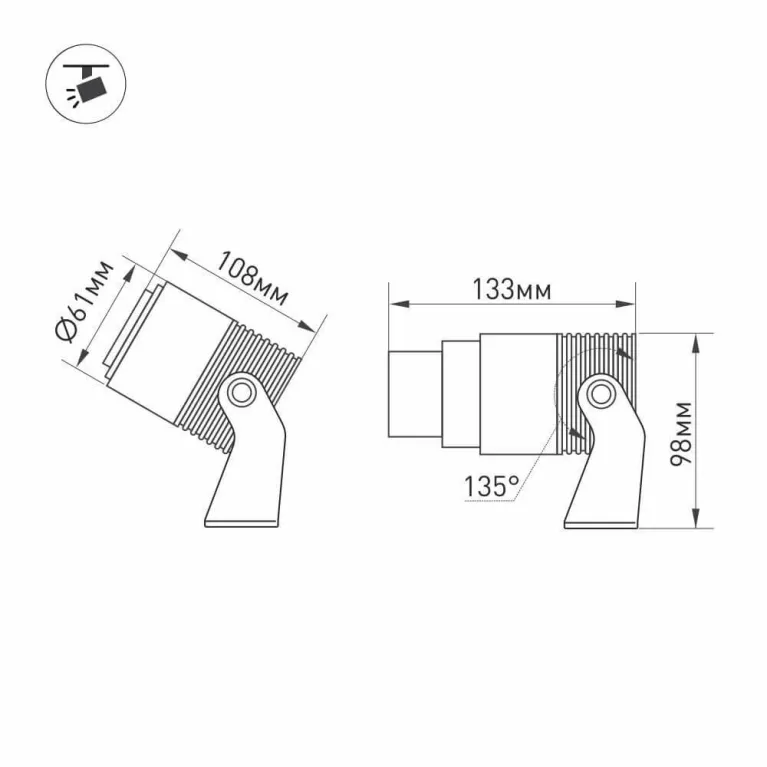 Уличный светодиодный светильник Arlight ALT-Ray-Zoom-R61-12W Day4000 029700 в Нижнем Новгороде