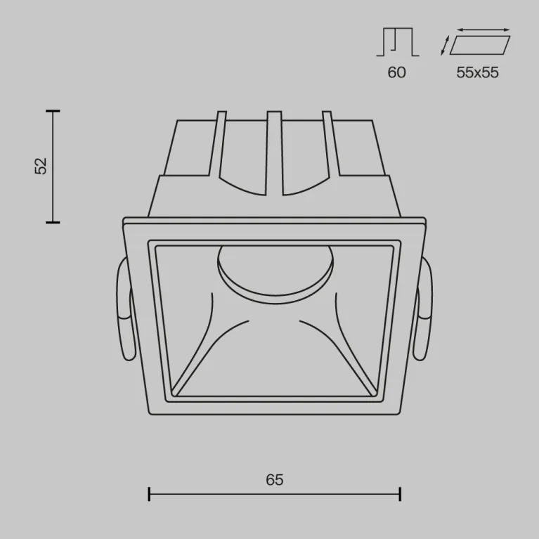 Встраиваемый светильник Maytoni Technical Alfa LED DL043-01-10W4K-SQ-W в Нижнем Новгороде
