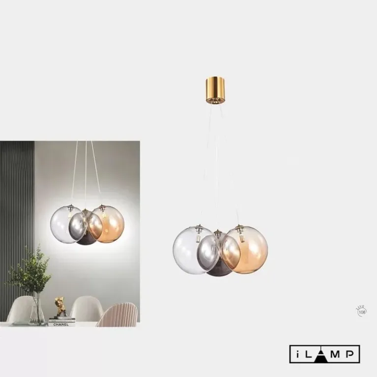 Подвесная люстра iLamp Drop 8110P/3 BR-MLT в Нижнем Новгороде