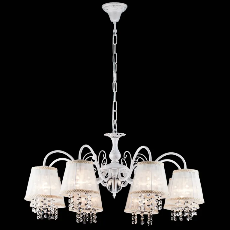 Подвесная люстра Natali Kovaltseva ISABELLE II 11393/8C WHITE GOLD в Нижнем Новгороде