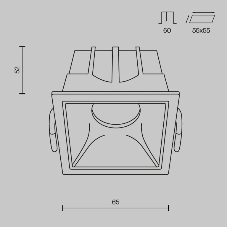 Встраиваемый светильник Maytoni Technical Alfa LED DL043-01-10W4K-SQ-WB в Нижнем Новгороде
