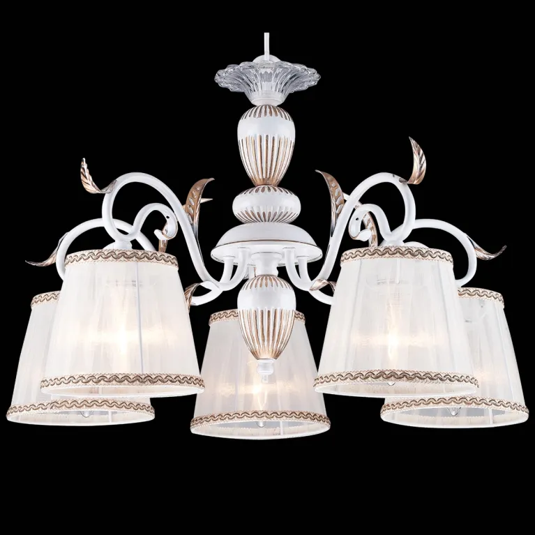 Подвесная люстра Natali Kovaltseva IRIS 11389/5C WHITE GOLD в Нижнем Новгороде
