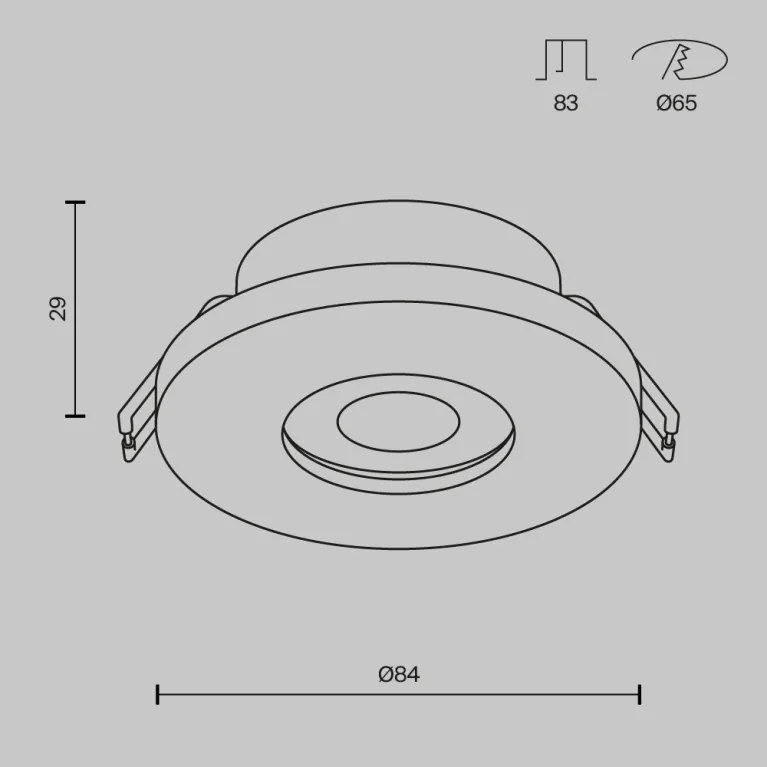 Встраиваемый светильник Maytoni Technical Stark DL083-01-GU10-RD-B в Нижнем Новгороде