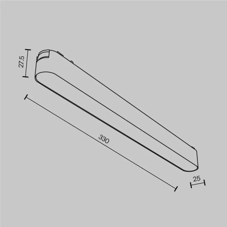 Трековый светодиодный светильник Maytoni Technical Basis TR080-1-18W3K-W в Нижнем Новгороде