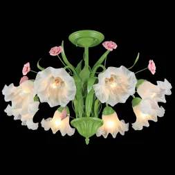 Потолочная люстра Natali Kovaltseva ROSE 11462/8C GREEN