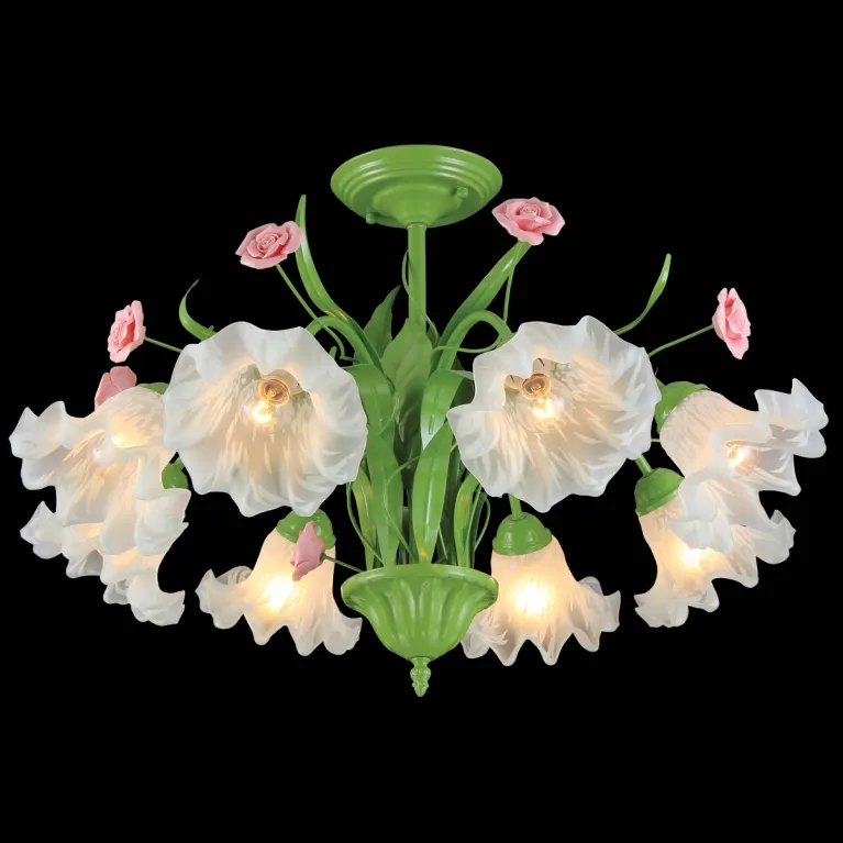 Потолочная люстра Natali Kovaltseva ROSE 11462/8C GREEN в Нижнем Новгороде