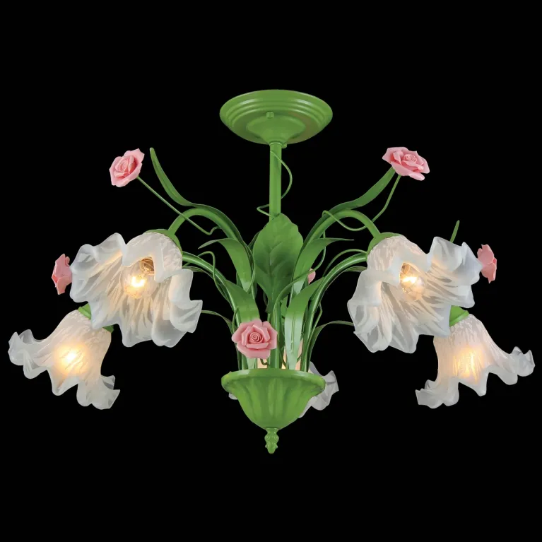 Потолочная люстра Natali Kovaltseva ROSE 11462/5C GREEN в Нижнем Новгороде