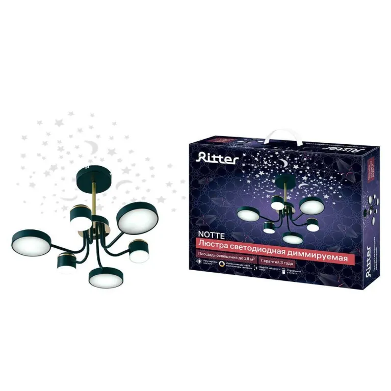 Потолочная люстра Ritter NOTTE 51633 4 в Нижнем Новгороде