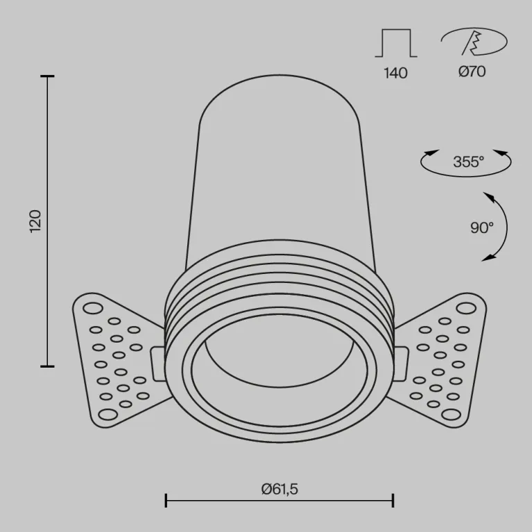 Встраиваемый спот Maytoni Technical Focus Led DL125-L12-3K-TRS-W в Нижнем Новгороде