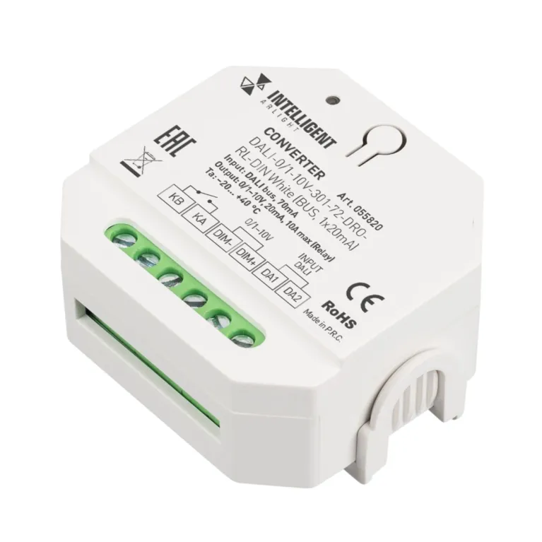 Конвертер сигнала Arlight DALI-0/1-10V-301-72-DRO-RL-DIN White (BUS, 1x20mA) 055820 в Нижнем Новгороде
