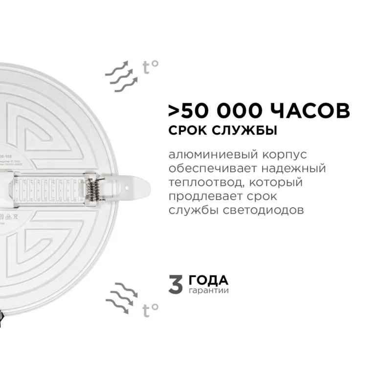 Встраиваемая светодиодная панель безрамочная Apeyron FLP 06-108 в Нижнем Новгороде