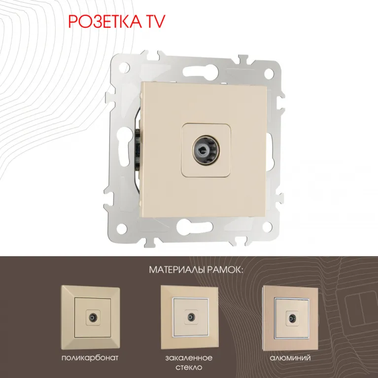 Розетка TV Arte Milano 203.43-1.shampan в Нижнем Новгороде