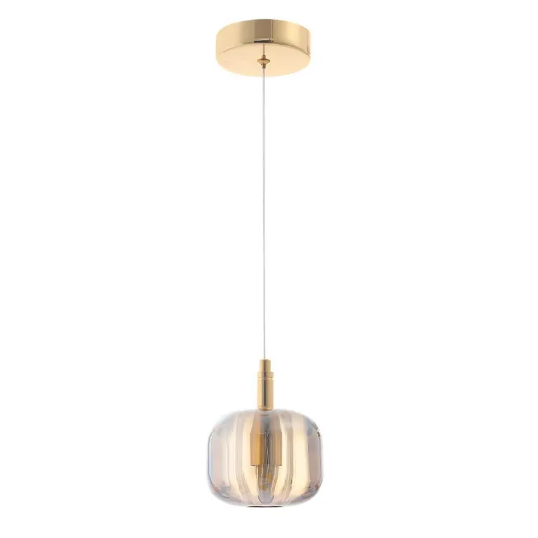 Подвесной светильник Crystal Lux Box SP1 Gold/Amber в Нижнем Новгороде