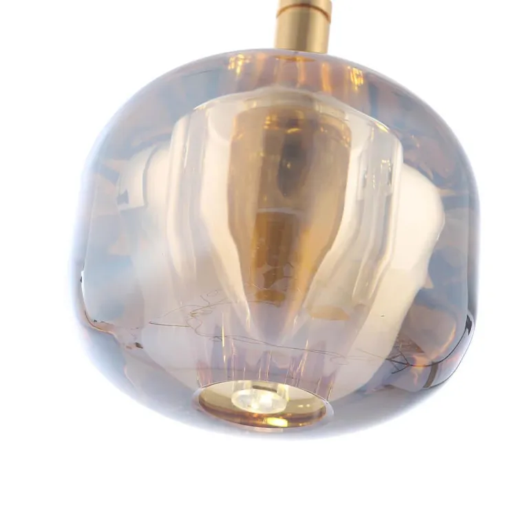 Подвесной светильник Crystal Lux Box SP1 Gold/Amber в Нижнем Новгороде