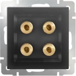Акустическая розетка х4 серо-коричневая WL07-AUDIOx4 4690389059308