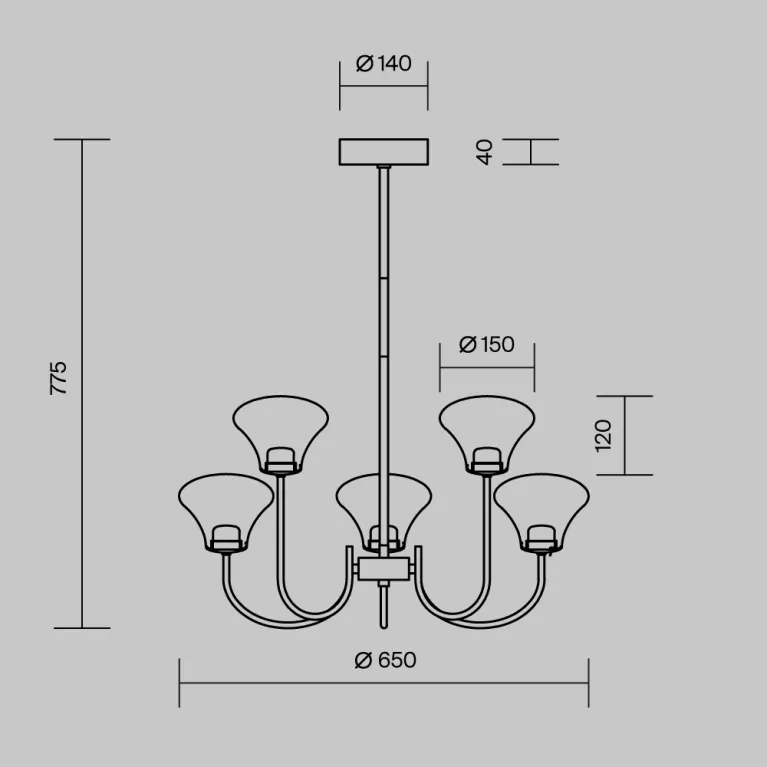 Люстра на штанге Maytoni Dynasty MOD402PL-L20BS3K в Нижнем Новгороде