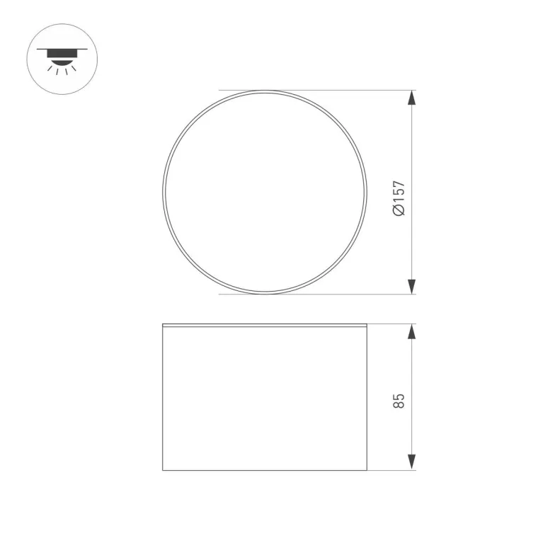 Накладной светодиодный светильник Arlight SP-CYLINDO-R160-18W Day4000 (BK, 110 deg, 230V) 043963 в Нижнем Новгороде