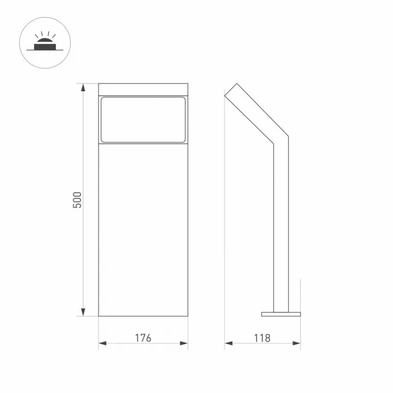 Уличный светодиодный светильник Arlight LGD-Ecran-Boll-H500-9W Warm3000 029991 в Нижнем Новгороде