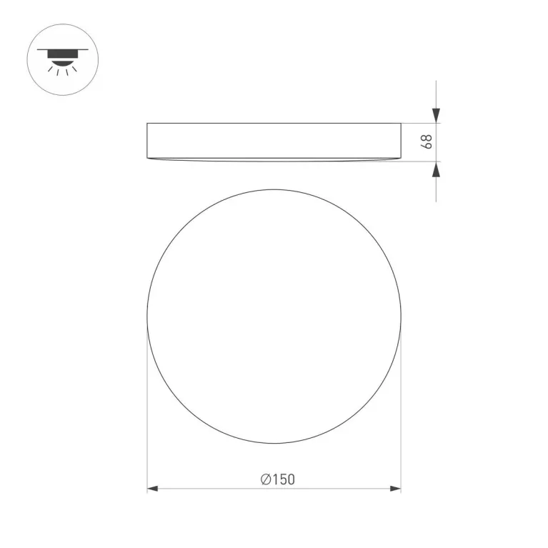 Накладной светодиодный светильник Arlight SP-FLOWER-R280-15W Day4000-MIX (WH, 110 deg, 230V, MOTION) в Нижнем Новгороде
