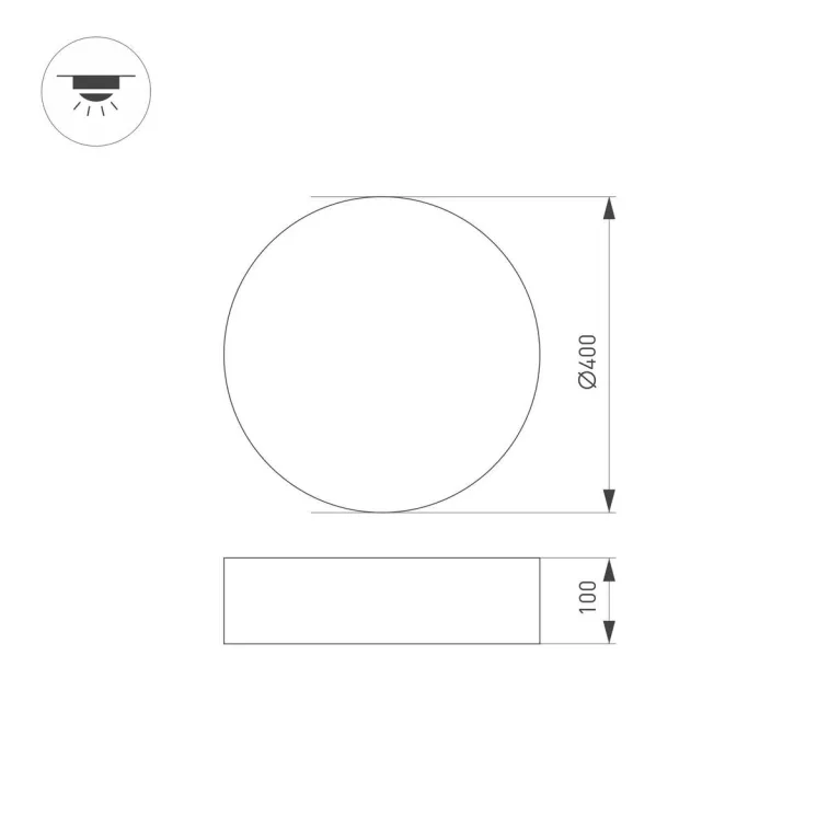 Накладной светодиодный светильник Arlight SP-TOR-PILL-PRISM-R400-25W Day4000 (WH, 100 deg, 230V) 022 в Нижнем Новгороде